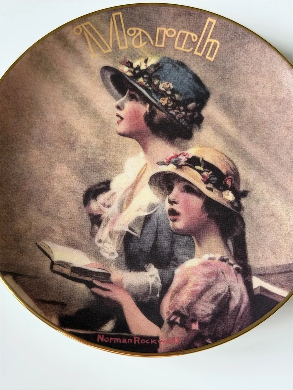 The Bradford Exchange Norman Rockwell 1996 “March: Faith“ Decorative Art Plate